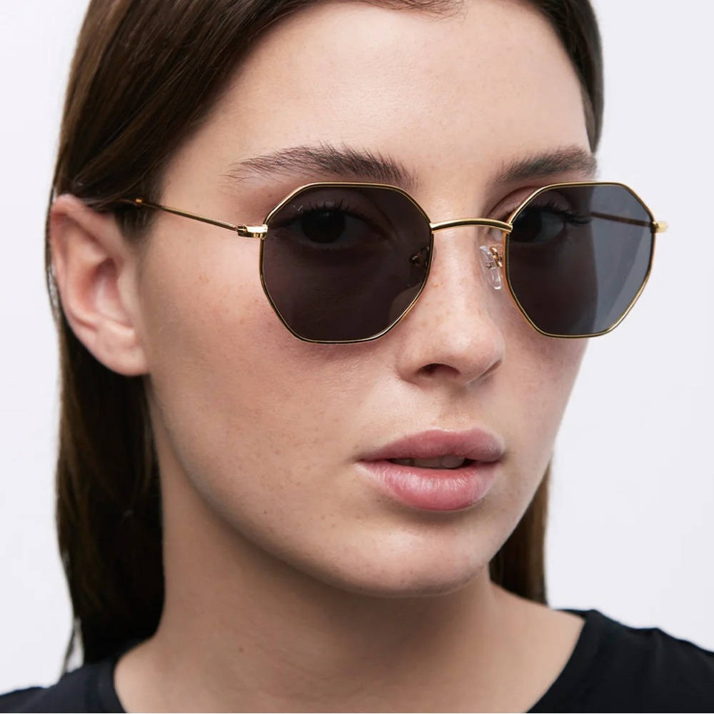 NWT MELLER Endo Sunglasses in Gold Carbon